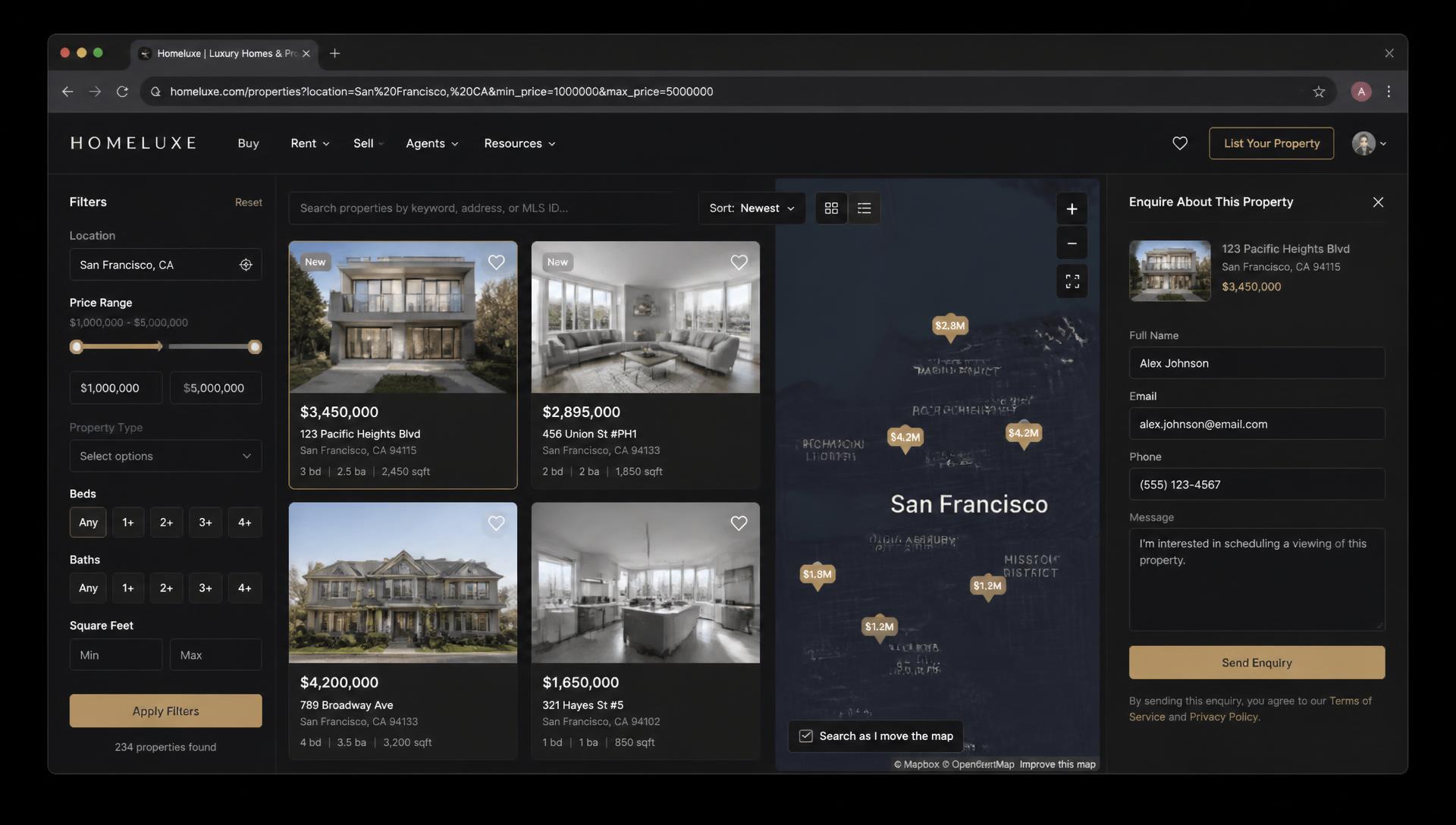 Homeluxe, an app built by a student